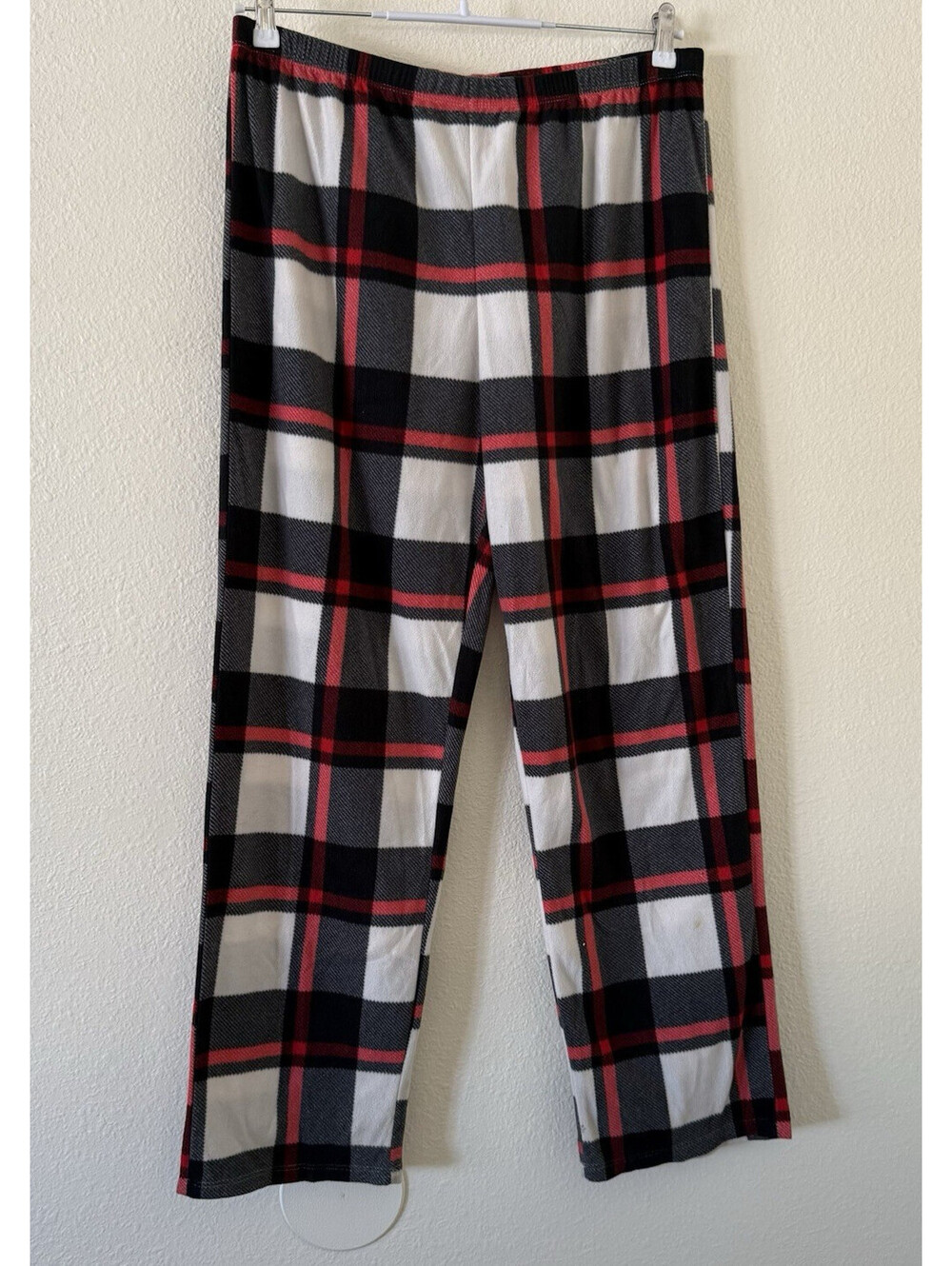 Wondershop Women’s Leisure PJ Pants Size L Black Red White Plaid Fleece